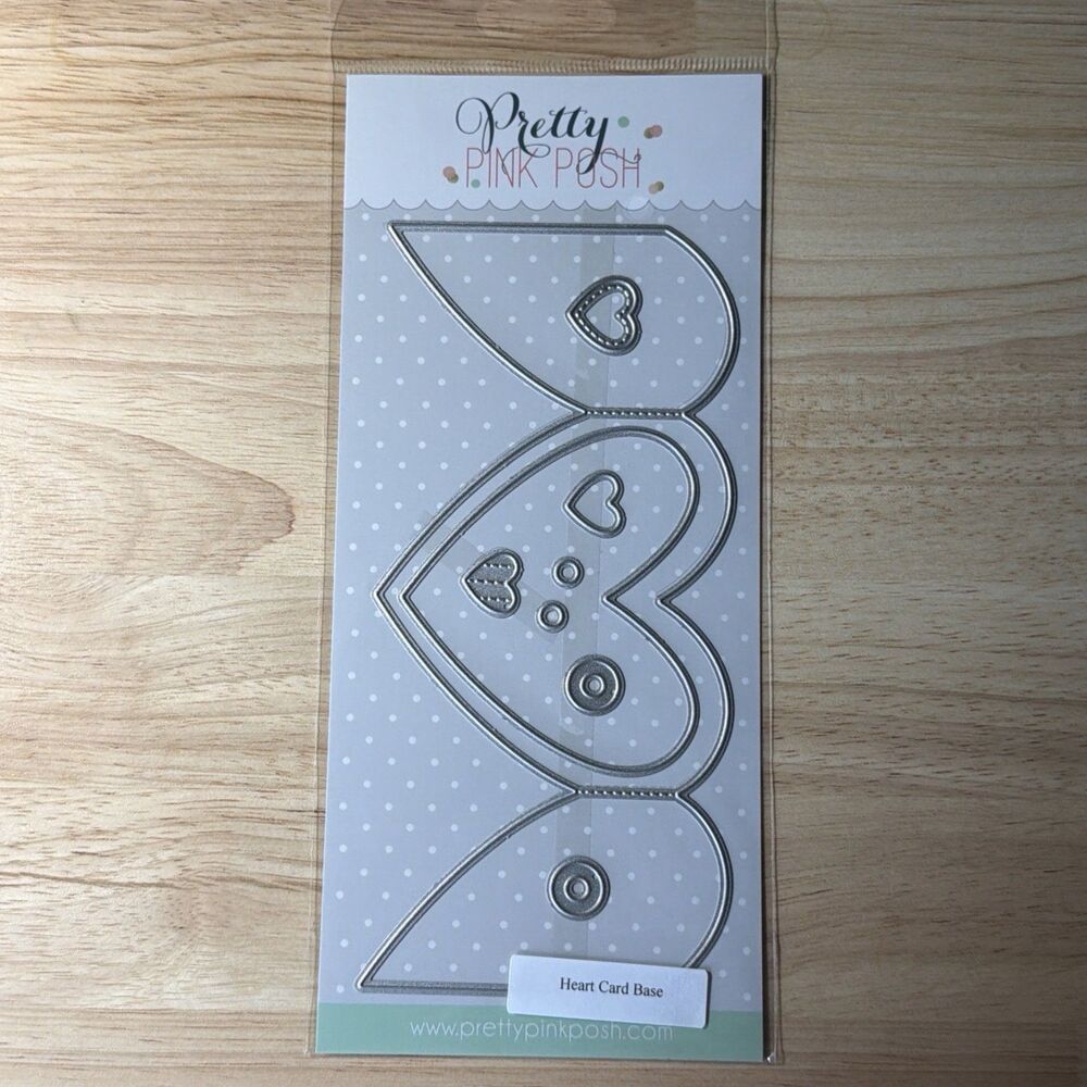 Pretty Pink Posh Heart Card Base interactive card die